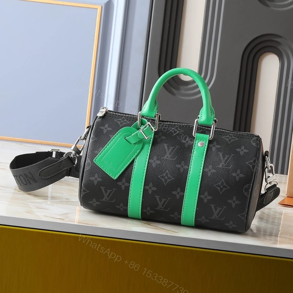View 2 of Louis Vuitton Keepall Bandoulière 25 Bamboo Green 25Cm M25885