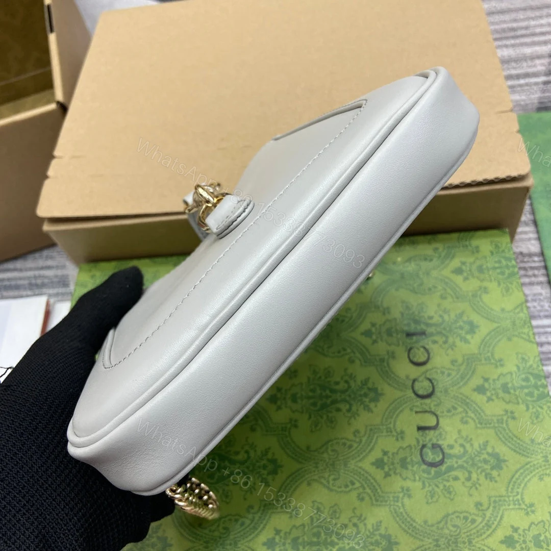 View 4 of JACKIE NOTTE MINI BAG 19 IN WHITE CALFSKIN GOLD HARDWARE