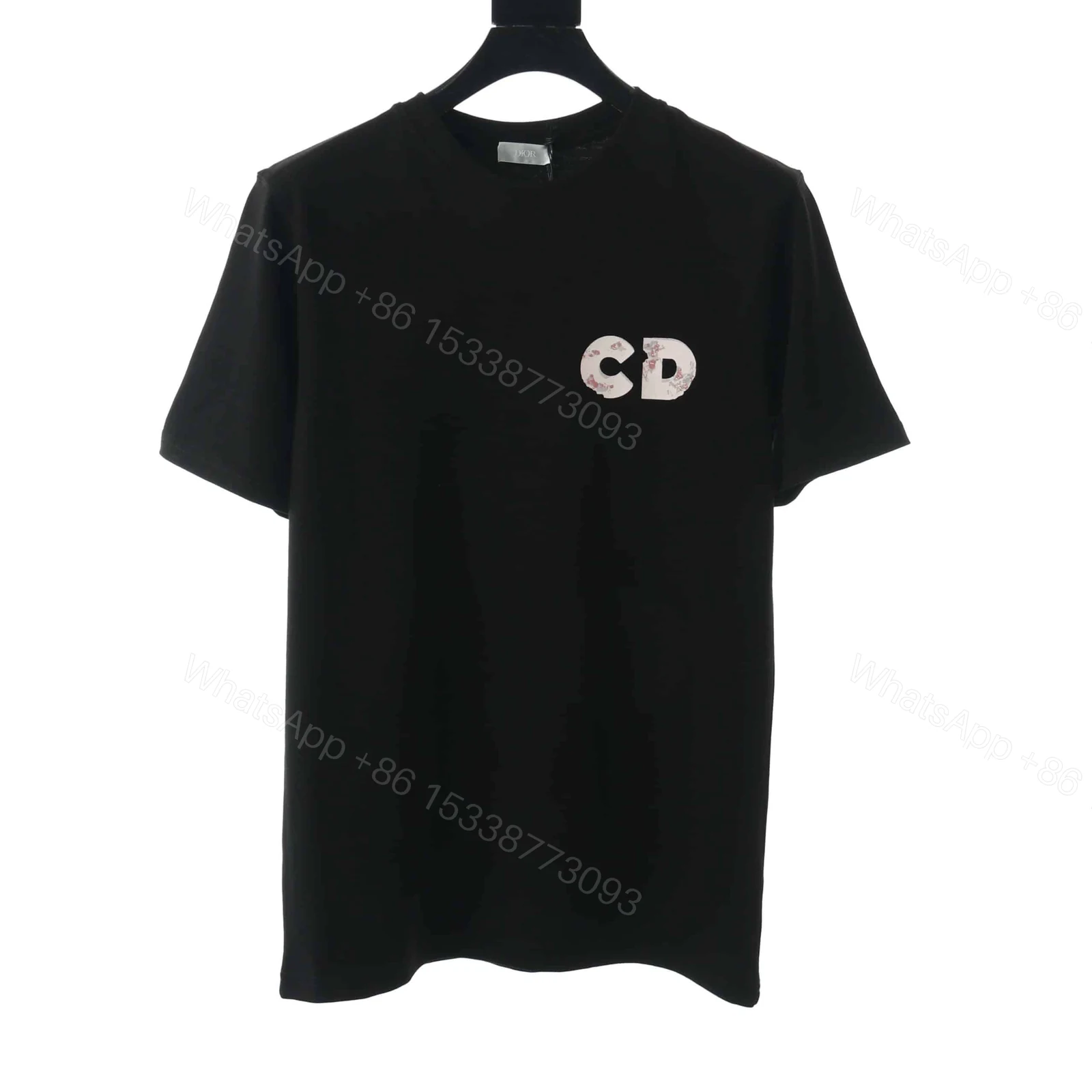 DIOR COUPLE BASKETBALL TIGHT-KNIT BLACK T-SHIRT — view 1
