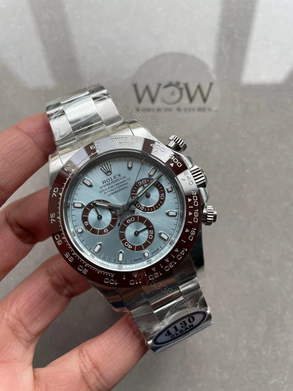Clean Factory 1:1 Rolex Daytona 116506 50th Anniversary Best Edition Ice Blue Dial Lume Markers SA4130 V2 — view 1