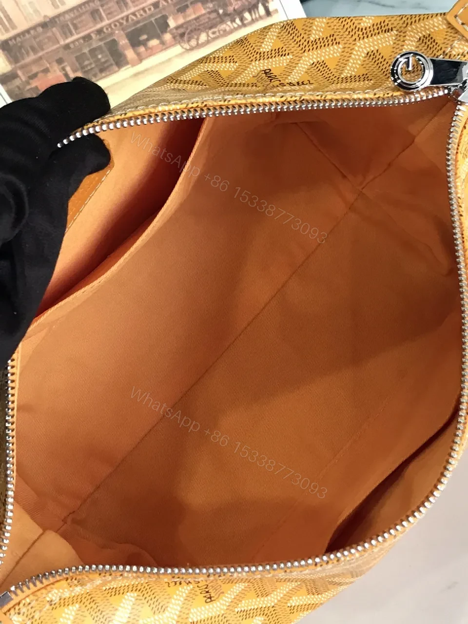 View 8 of Stitched Geometry Crossbody: Tan Canvas, Leather Trim, Luxe Utility