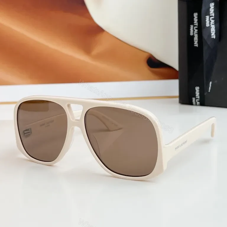 View 6 of Bold Saint Laurent Sunglasses â€“ Oversized Shield Frame, Gradient Lenses