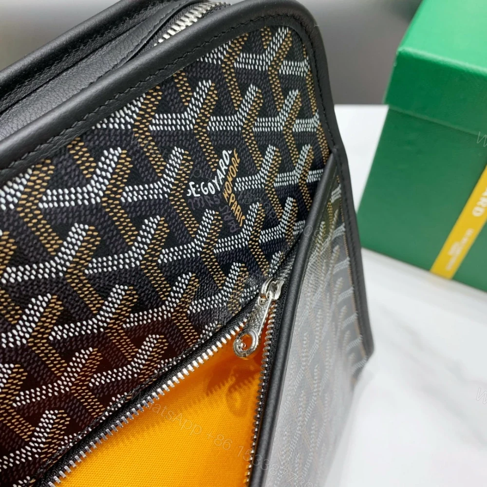 View 6 of 高仿Goyard*JOUVEM1多功能洗漱手拿包黑色大號免檢版