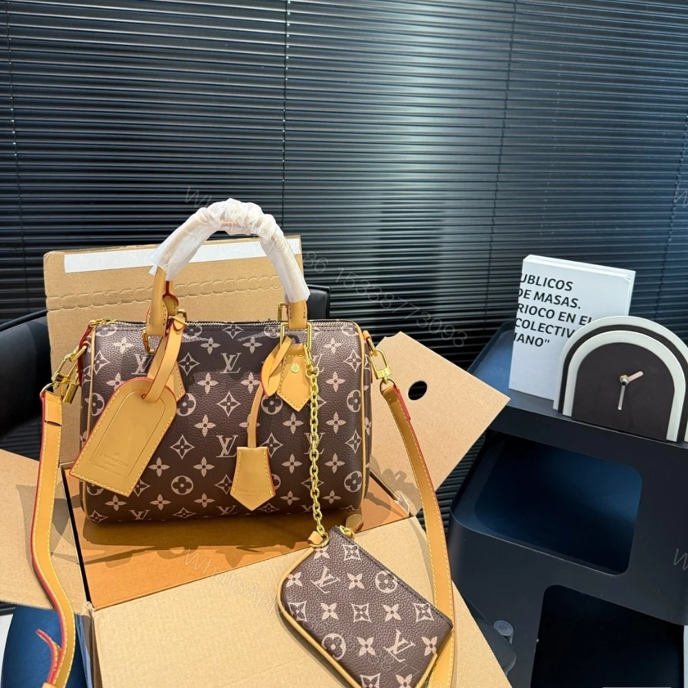 View 4 of LOUIS VUITTON SPEEDY P9 BANDOULIÈRE 25 MONOGRAM BROWN 25CM M24443