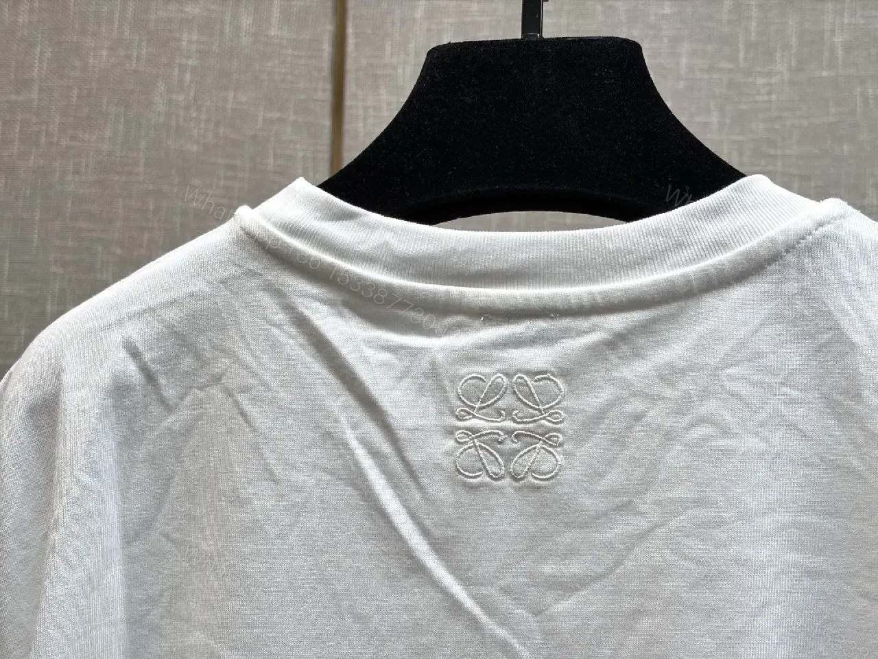 View 9 of Casual Luxe Tee: White Cotton, Oversized LOEWE Graphic