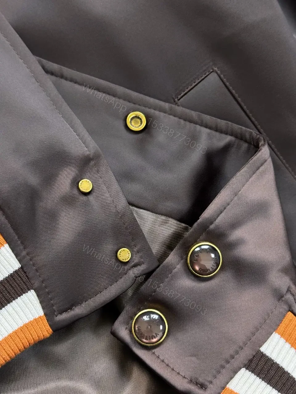 View 10 of Satin Varsity Jacket with Rhinestone Crest Trim