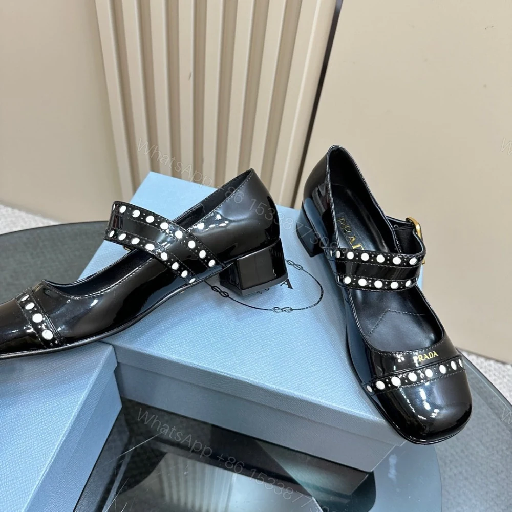 View 2 of 高仿Prada*Patent系列1I816N粗跟瑪麗珍鞋鞋漆皮3.5CM黑色免檢版