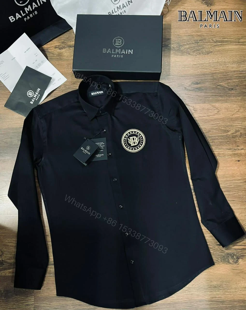 View 7 of FIRST COPY BALMAIN ORIGINAL COTTON 2026 SUMMER COLLECTION SHIRT