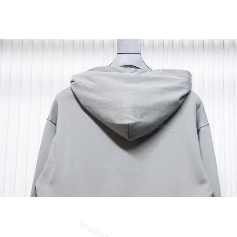 View 5 of Balenciaga Clothes BB Pixel Print Hoodie Grey