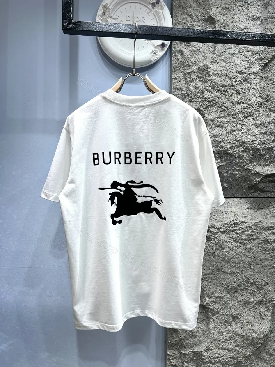 View 4 of White Cotton Tee with Subtle Logo — Everyday Luxe Casual Shirt