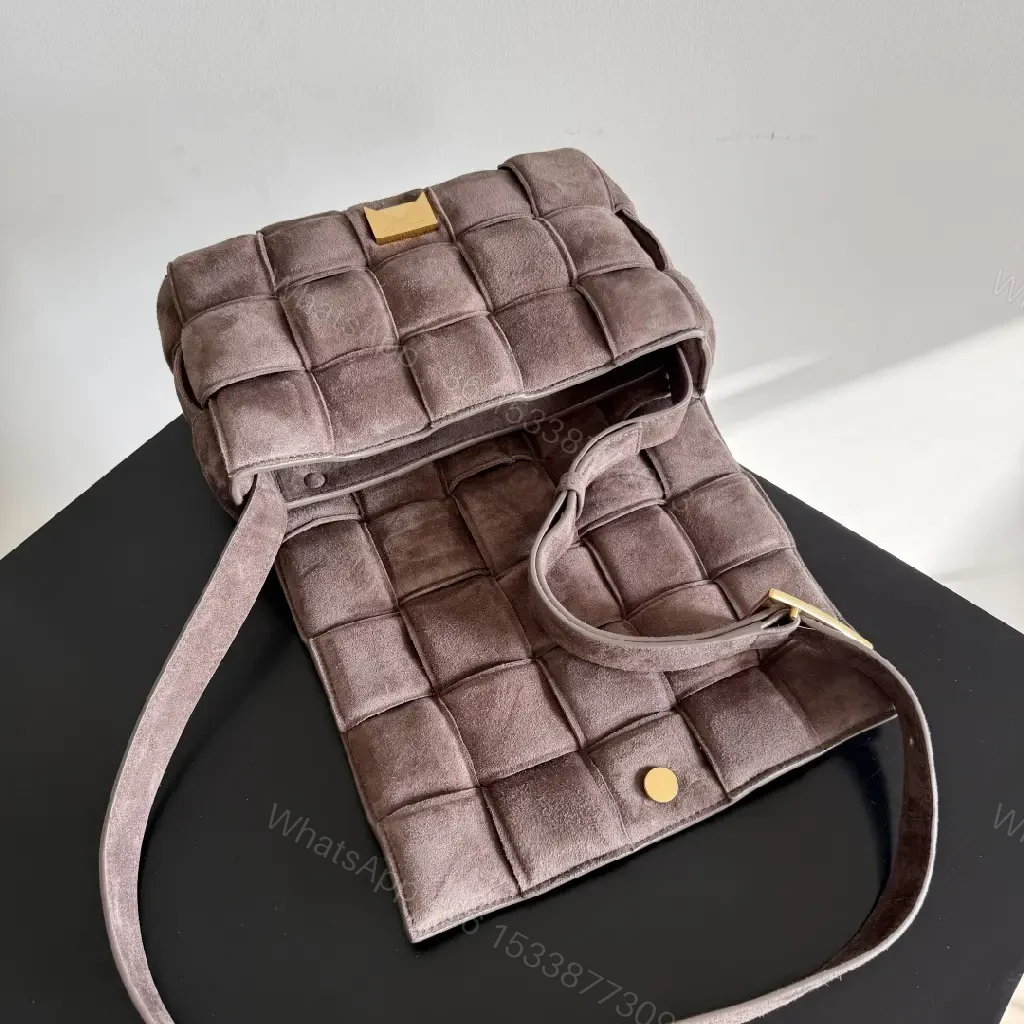View 5 of Textured Velvet Grid Shoulder Bag: Sophisticated, Everyday Luxury