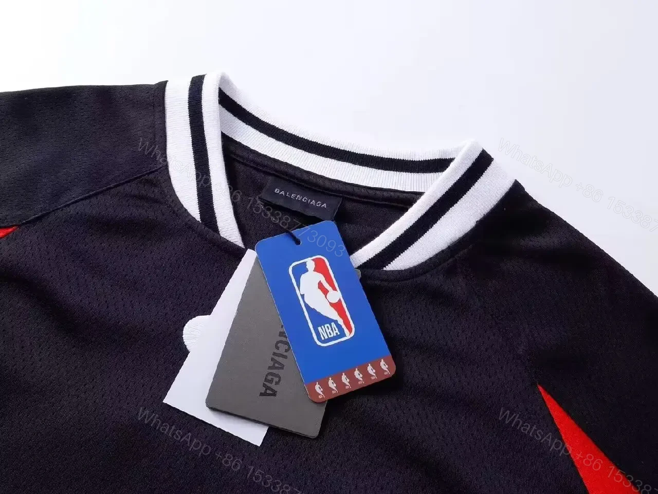 View 2 of Bold Black Jersey: Graphic Streetwear Luxe Jersey
