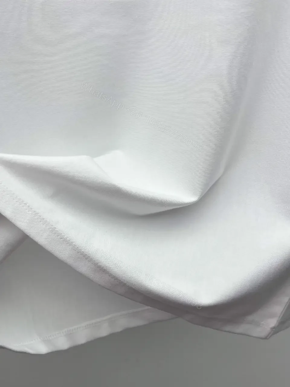 View 5 of White Cotton Luxe Tee, Logo-Front, Casual Luxe T-Shirt