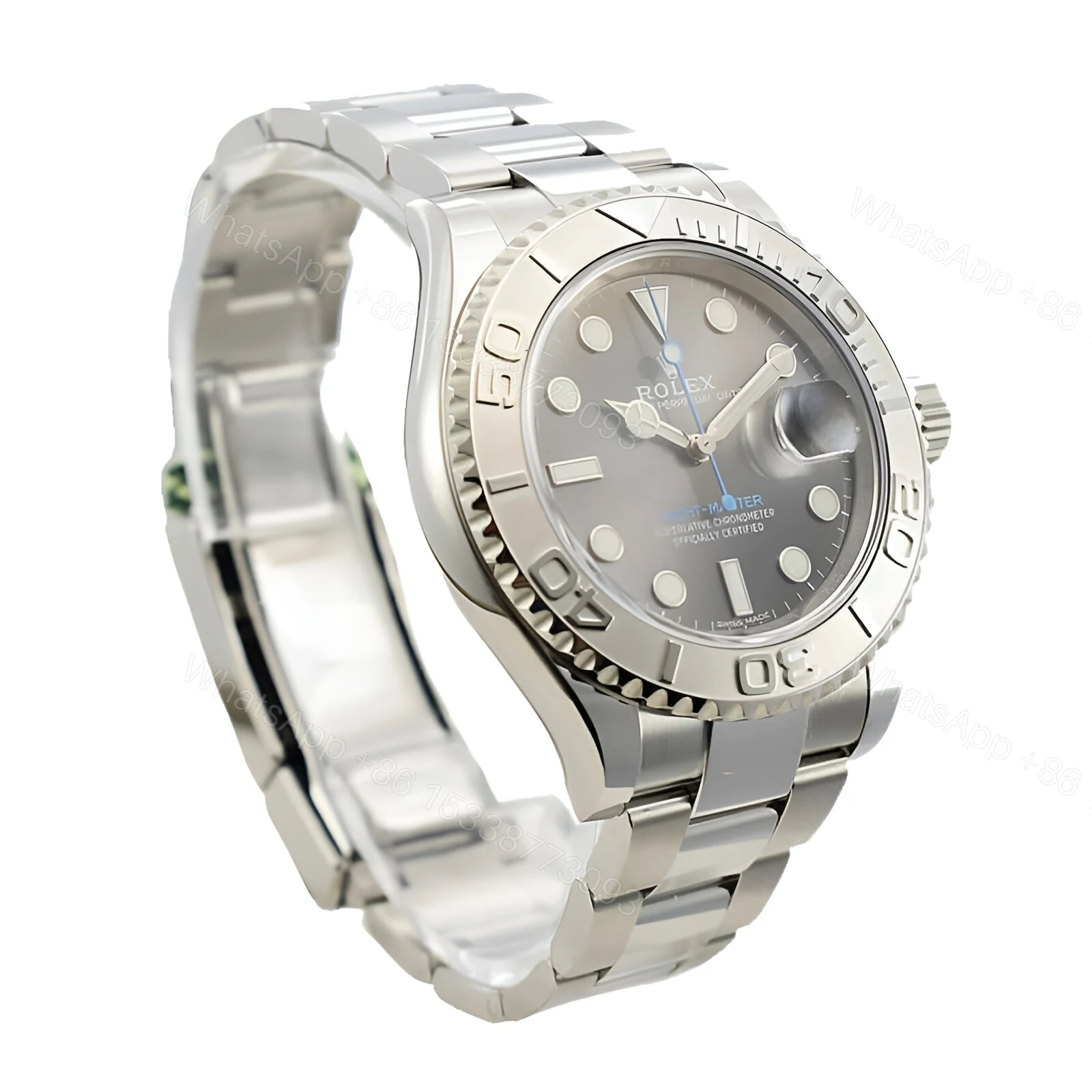View 2 of Rolex Yacht-Master 116622-0003 Platinum & Rhodium Dial Replica