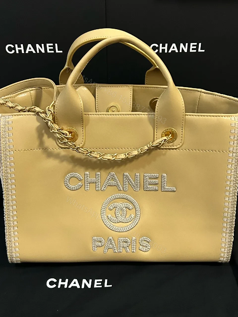 View 5 of Gold-Tinted Luxe Tote Set: City-Ready Everyday Luxury
