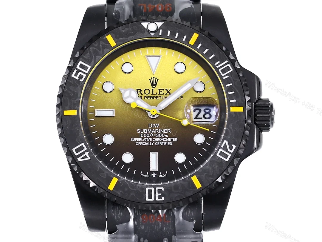 View 2 of Rolex Submariner DIW Carbon Fiber Green Dial Custom Watch 40mm Ultimate Edition RG-ROLEX-SUB-DIW-CARBON-GRN-40