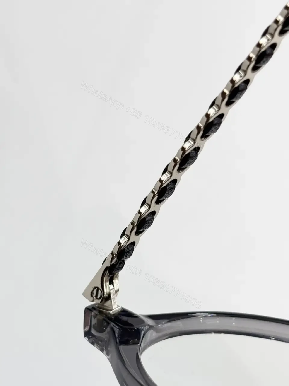 View 2 of Chic Gray Acetate Round Glasses - Discreet Luxury Eyewear