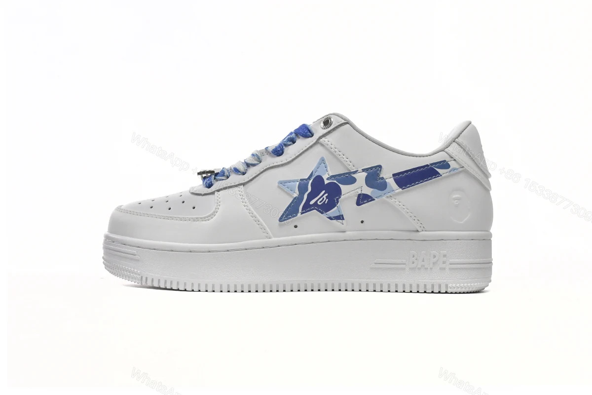 View 10 of Cheap Fake BapeSta Low White Blue Camouflage