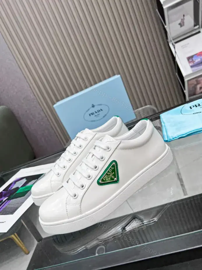 View 3 of PRADA BRUSHED LEATHER SNEAKERS – PRD042