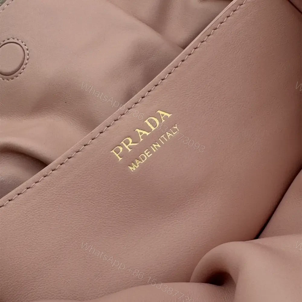 View 9 of 高仿Prada*Dada系列1BG586小羊皮雲朵包粉色小號免檢版
