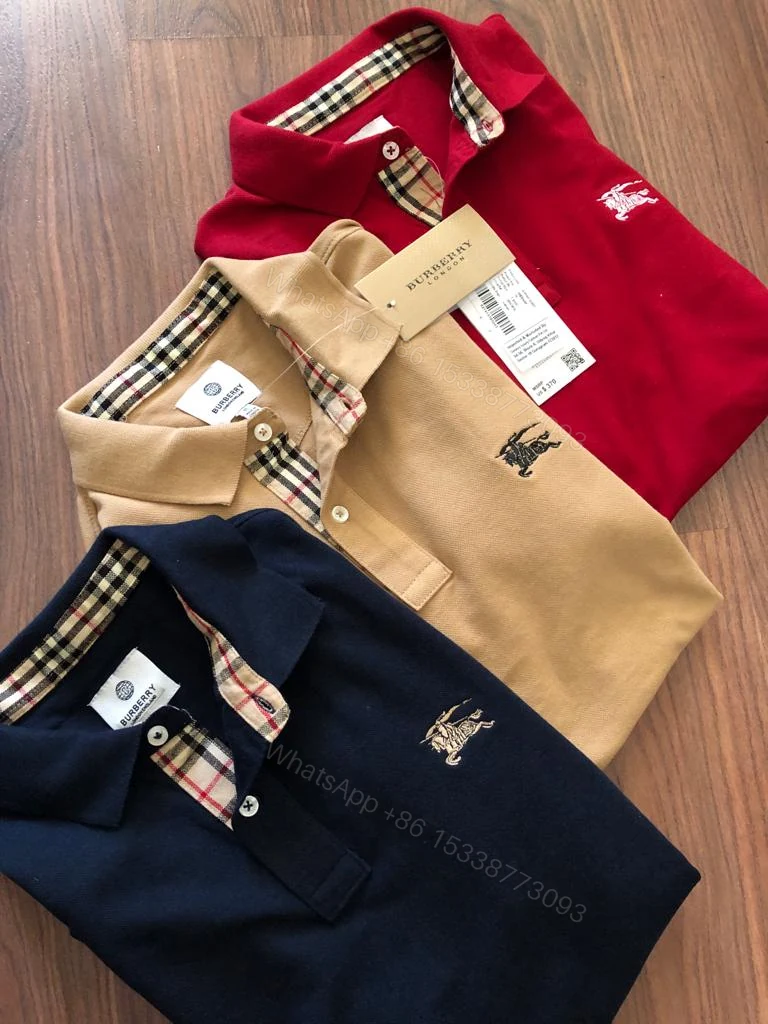 View 11 of FIRST COPY BURBERRY PREMIUM COTTON LYCRA POLOS
