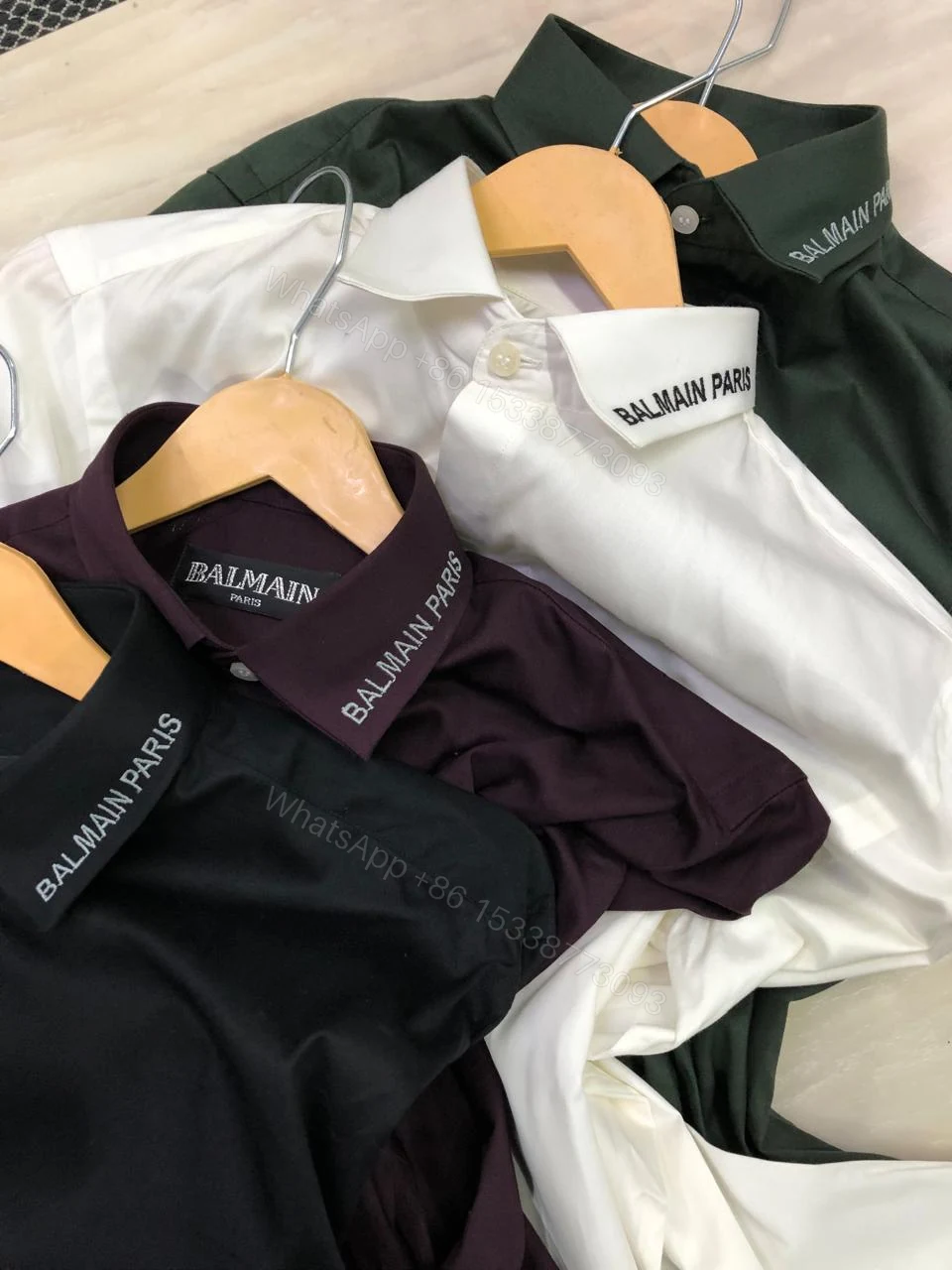 View 3 of FIRST COPY BALMAIN COTTON LYCRA SHIRTS SATIN SHIRTS