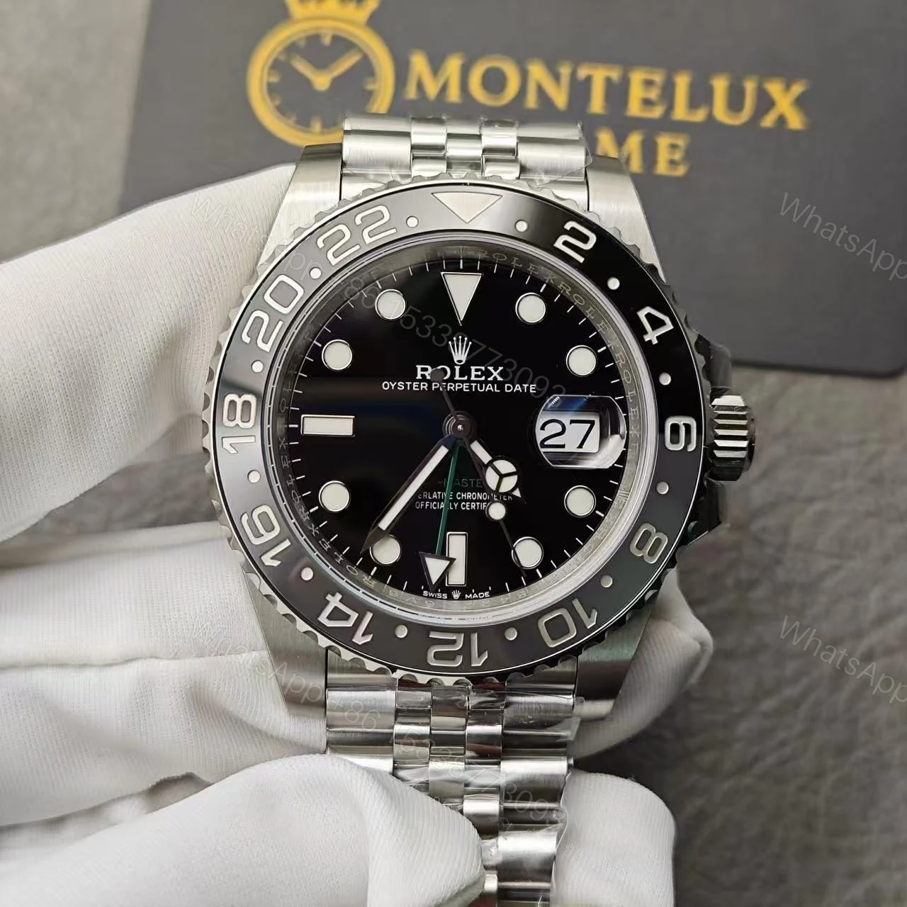 View 15 of Rolex Replica Clone Gmt master 2 2024 Bruce Wayne