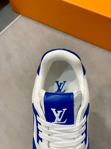 View 5 of LOUIS VUITTON TRAINE SNEAKERS IN WHITE AND BLUE – LSVT385