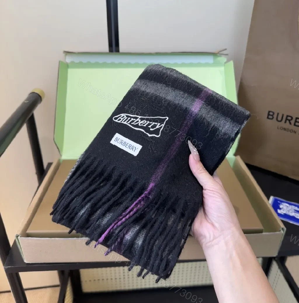 View 8 of Textured Check Scarf: Luxe Warmth, Fringe Detail, Unisex