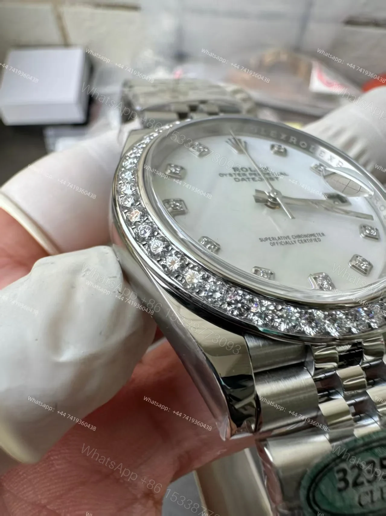 View 5 of Rolex Datejust M126334-0020 1:1 Replica Mother of Pearl Diamond Dial Jubilee 41MM 3235 Movement Super Clone Watch