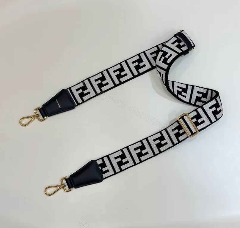 View 2 of Bold Fendi-Influence Strap: Luxe Webbing, Gold Hardware