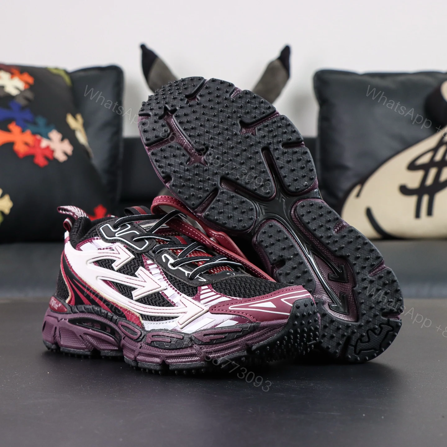 View 3 of Off White Be Right Back Black Purple Red