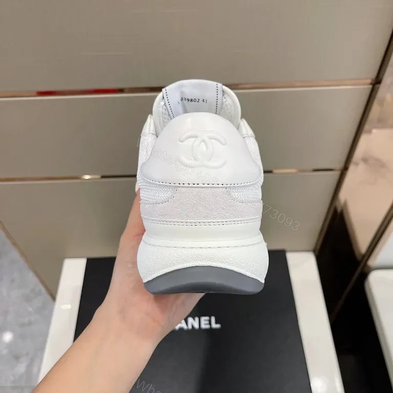 View 6 of White Chanel-Inspired Trainer, Luxe Minimal, All-Day Comfort