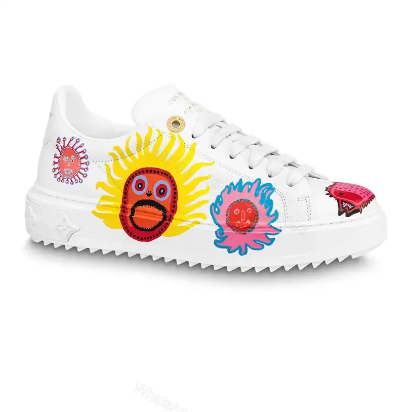 LOUIS VUITTON X YAYOI KUSAMA TIME OUT SNEAKERS IN WHITE – LSVT350 — view 1