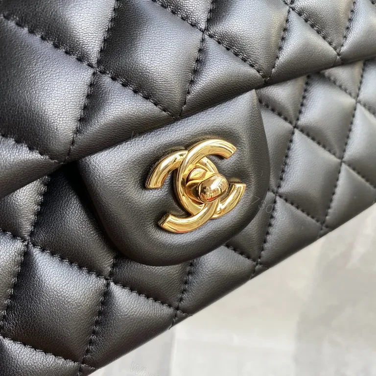 View 9 of Chanel Quilted Black Lambskin Flap Bag â€” Timeless Luxury