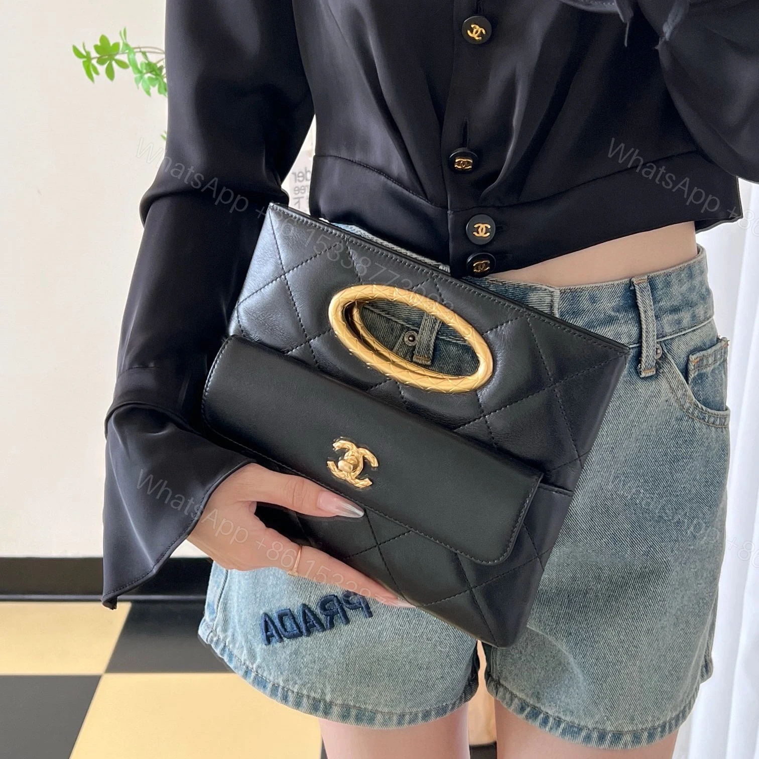 View 24 of 高仿Chanel*24B系列AS5038單肩手提包黑色免檢版