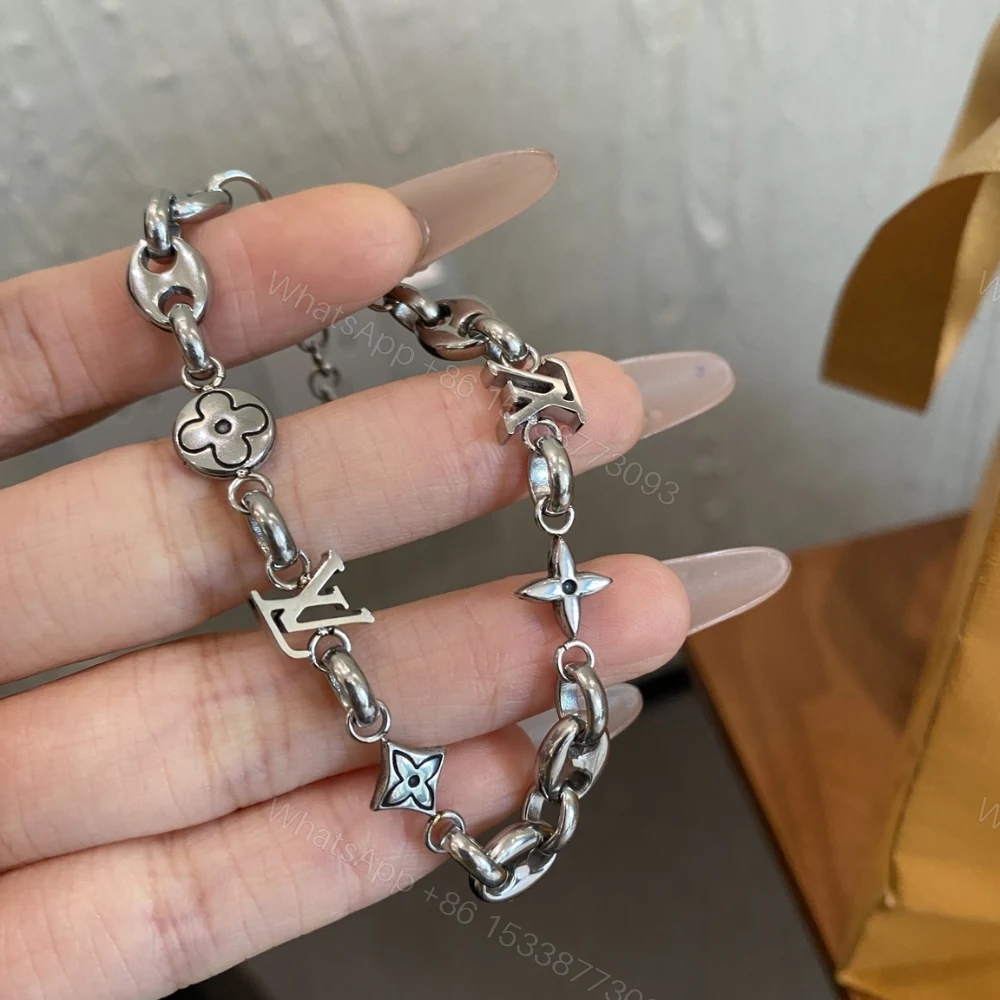 View 5 of Louis Vuitton Lv Sailor Medium Bracelet Silver M03187