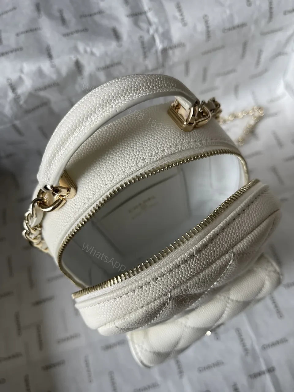 View 2 of Quilted Mini Bag: Gold Chain, Compact Luxury, Versatile