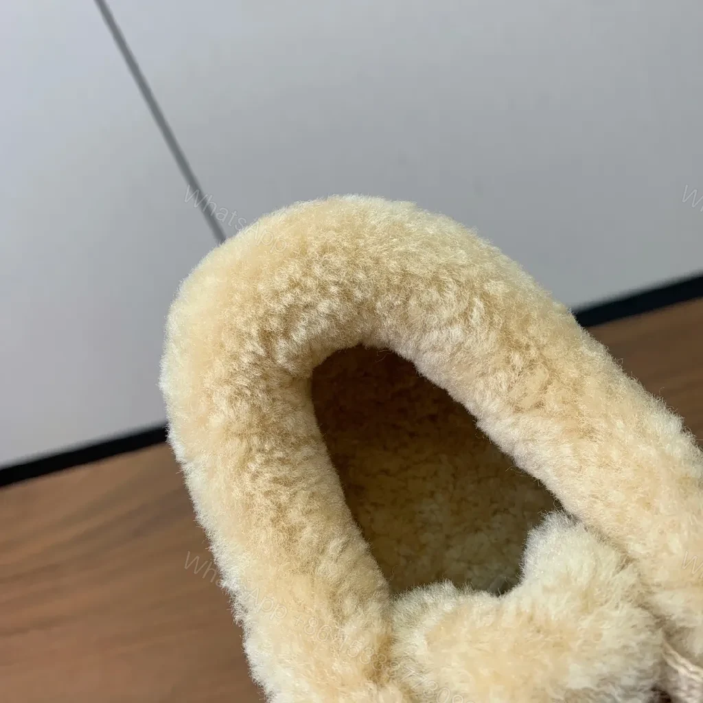 View 9 of Beige Faux-Shearling Sneaker: Luxe Chunky High-Tops