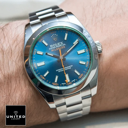 View 10 of Rolex Milgauss 116400GV-0002 Blue Dial Replica