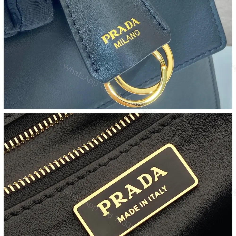 View 9 of 高仿Prada*SoftSound系列1BN023斜挎包黑色中號免檢版