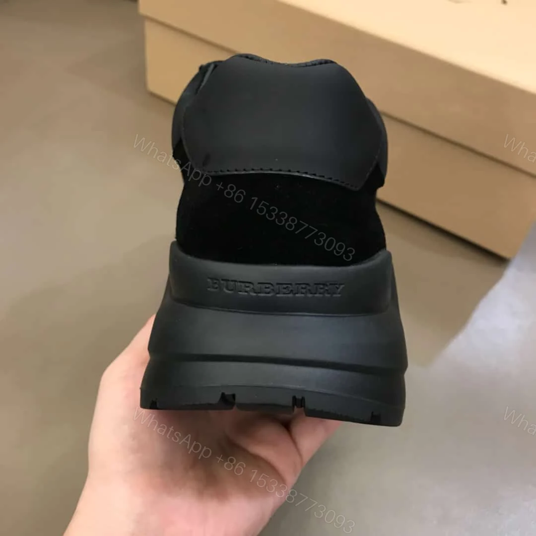 View 3 of BURBERRY SUEDE AND NEOPRENE HIGH-TOP SNEAKERS – BBR19