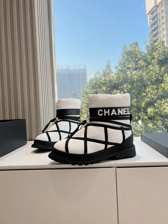 View 6 of Quilted Ankle Boots with Chanel-Inspired Strap - All-Day Comfort