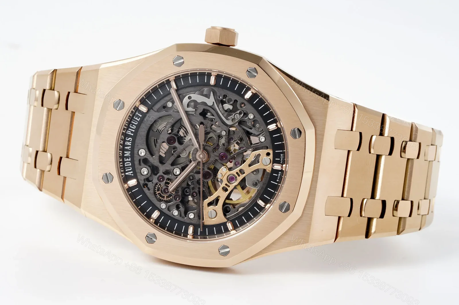 View 5 of KZ Factory Audemars Piguet Royal Oak Offshore 15407ST.OO.1220ST.01 Men’s Mechanical Watch – Rose Gold, 41mm, Skeleton Dial, Calibre 3132