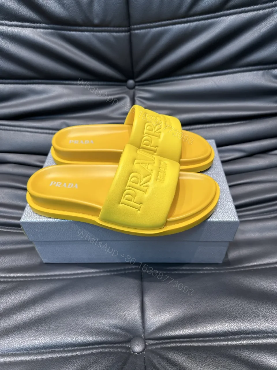 View 6 of Vivid Yellow Slide Sandals – Minimalist Luxury Comfort