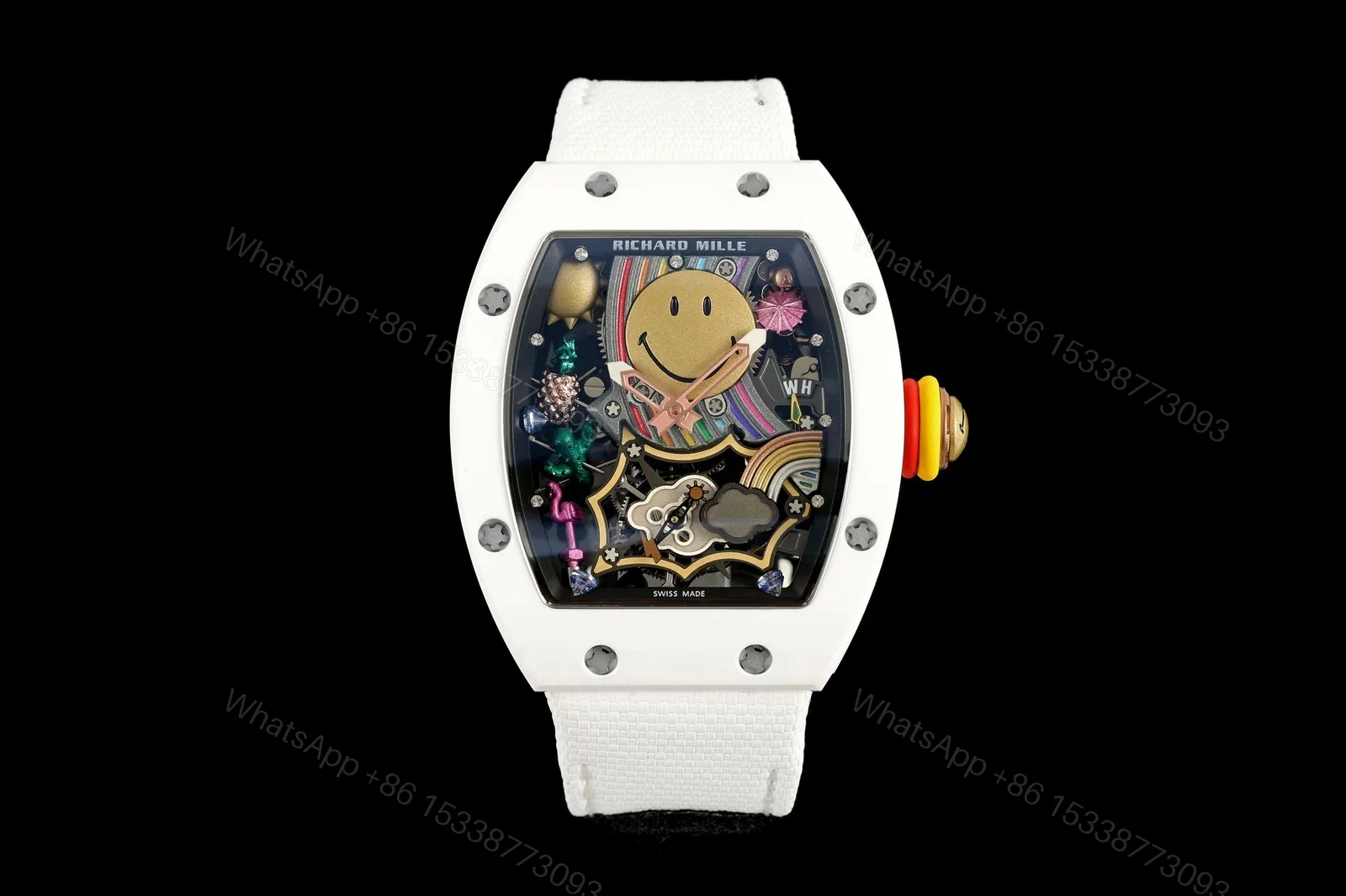 Richard Mille RM 88 Tourbillon Automatic Smiley Skeleton Watch Ultimate Edition RG-RM-RM88-SMILEY-TOURBILLON — view 1