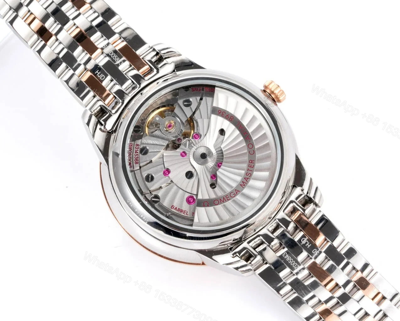 View 8 of Omega De Ville Prestige Quartz 24.4 Stainless Steel Red Gold MOP Bracelet 424.20.24.60.05.002