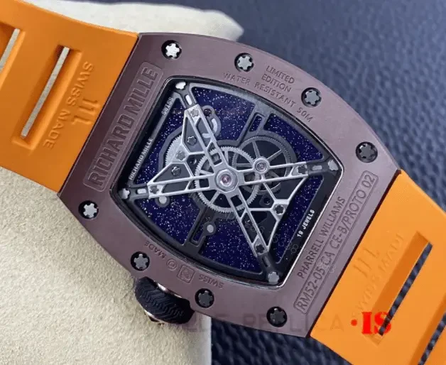 View 2 of Richard Mille Swiss Clone – RM 52-05 Pharrell Williams Orange