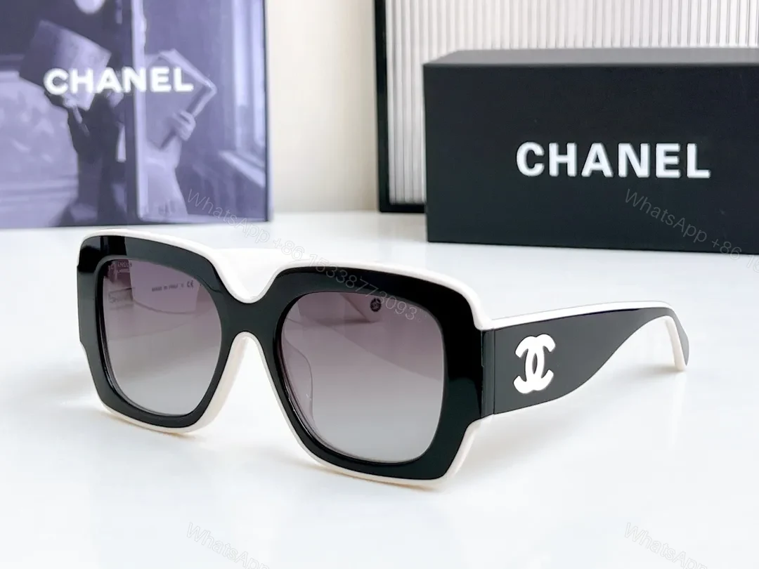View 4 of Two-Tone Bold Square Sunglasses with Gradient Lenses, Luxury Casual Eyewear