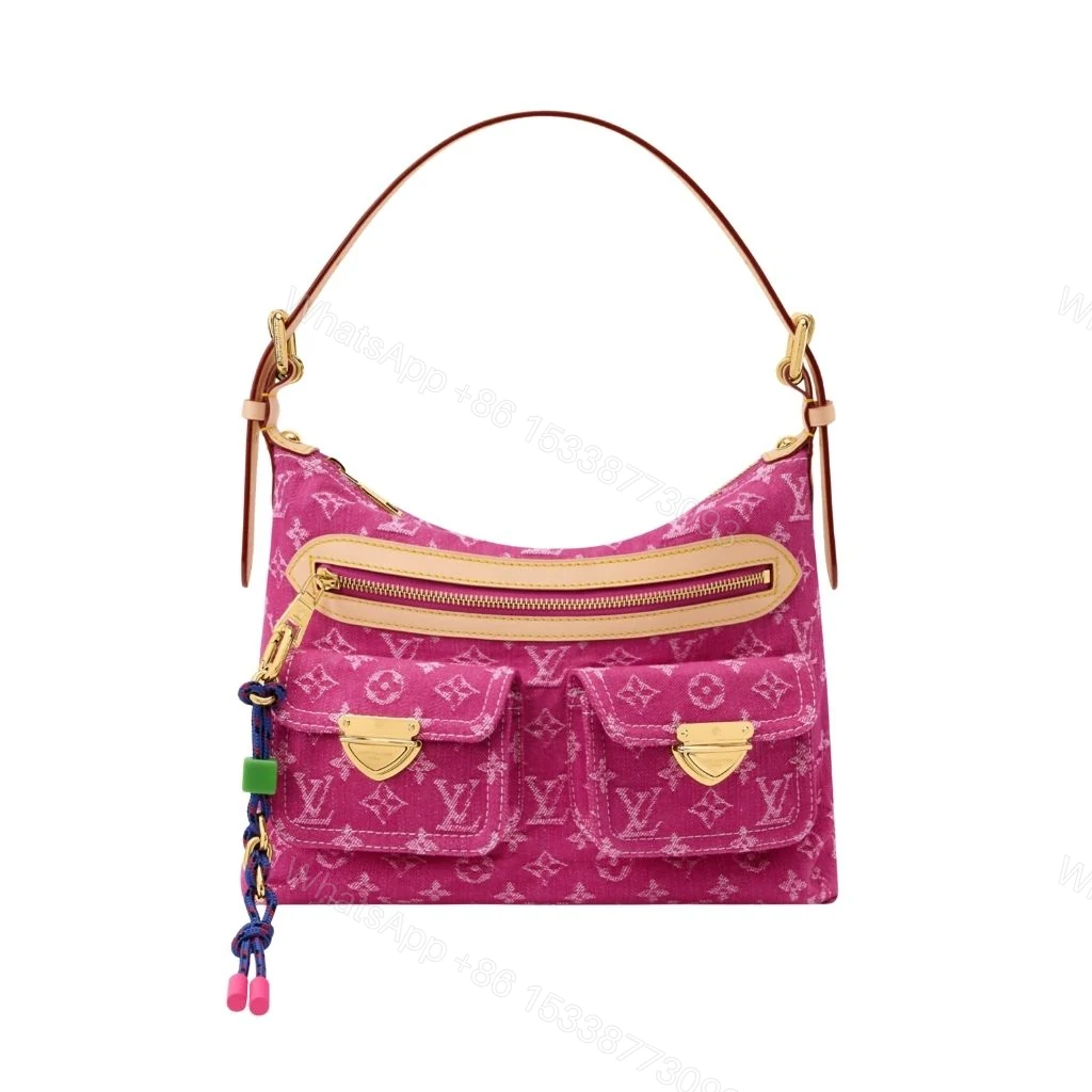 Louis Vuitton Baggy Fuchsia Denim 30Cm M28266 — view 1